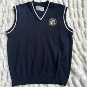 Vintage Prep School Catholic School Girl Sweater Vest Preppy Oversized Unisex L